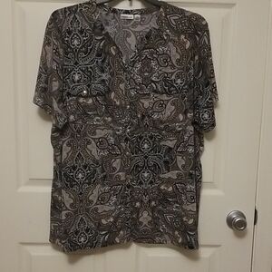 Croft And Barrow Paisley Button-Up Shirt